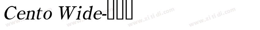 Cento Wide字体转换